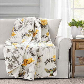 Reversible Floral Throw Blanket