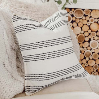 Reversible Striped Pillow Cover