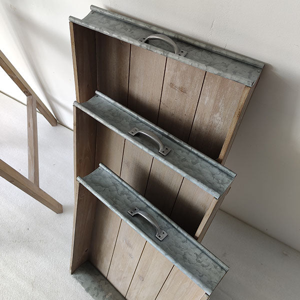 Three Tier Rustic Wall Shelf - Decor Steals