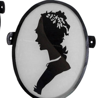 Vintage Inspired Cameo Plaques, Set of 2