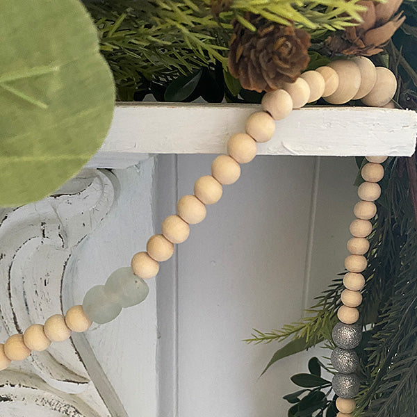 DIY Wood Bead Garland (Perfect for the Mantle!)