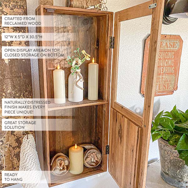 Natural Wooden Storage Cabinet with Drawers - Decor Steals