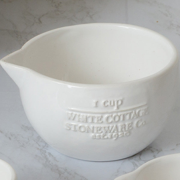 Brampton Stoneware Measuring Cups, White, Be Home