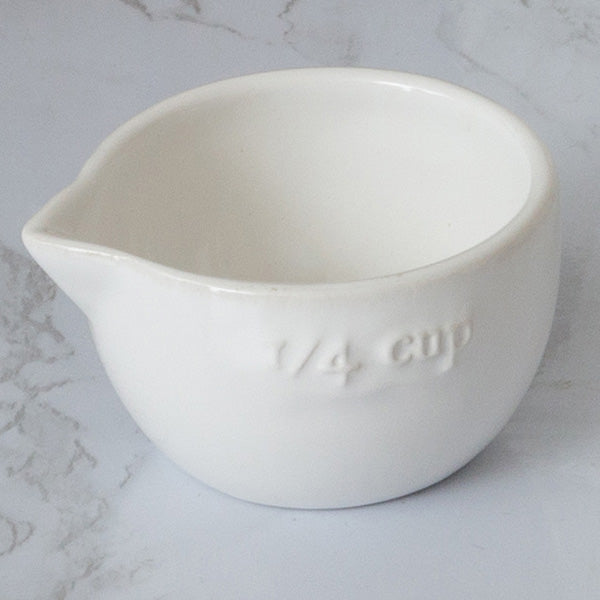 Vintage White Pyrex Measuring Cups / Pyrex White Measuring Cups 4 Cup Set /  Kitchen Utensils / Vintage Measuring Cups 