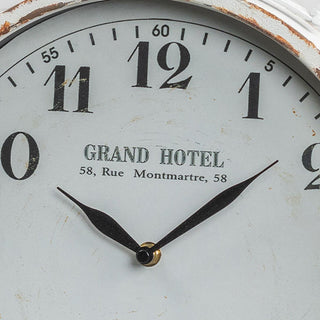 Large Chippy White Vintage Table Clock