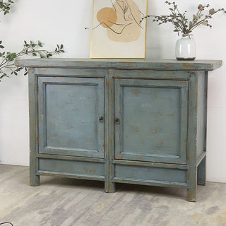 Distressed Media Console Cabinet