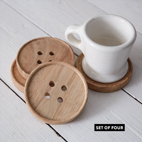 Button Coasters, Set of 4 – Decor Steals