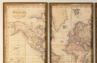 Three Piece Vintage World Map