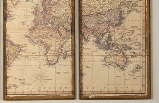Three Piece Vintage World Map