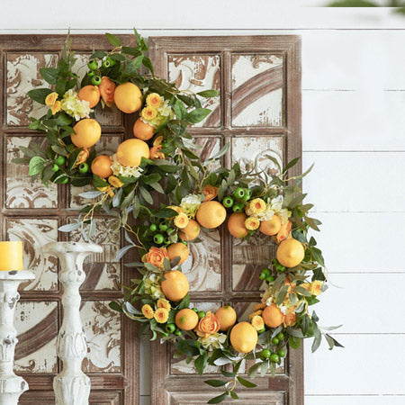 Lemon Wreath  Lush Spring Lemon Wreath - Decor Steals