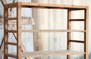 Vintage Style Rolling Factory Shelves