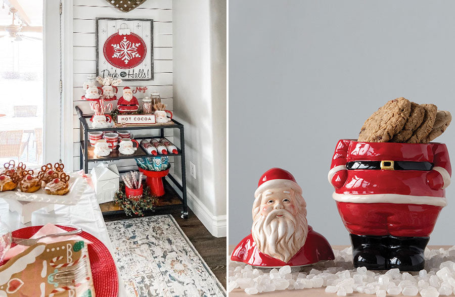 CHRISTMAS HOLIDAY CERAMIC GNOME COOKIE JAR ADORABLE KITCHEN COUNTERTOP DECOR