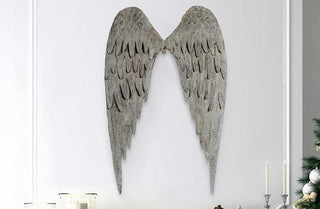 HUGE Distressed Metal Angel Wings