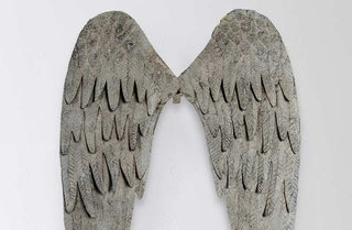 HUGE Distressed Metal Angel Wings