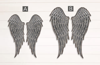 Metal Antique Angel Wings, Pick Your Size