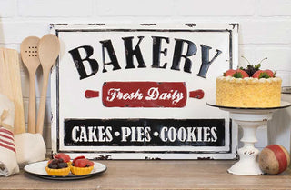 Embossed Metal Bakery Sign