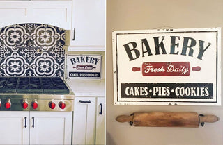 Embossed Metal Bakery Sign