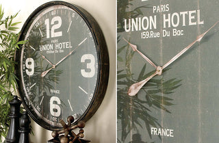 35" HUGE Distressed Union Hotel Clock