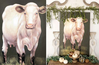 Milking Shorthorn Cattle Giclee