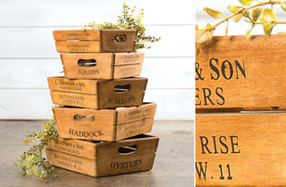 Wooden Nesting Crates  Set of 5