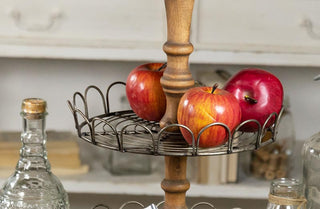 Scalloped Edge Two Tier Wire Tray