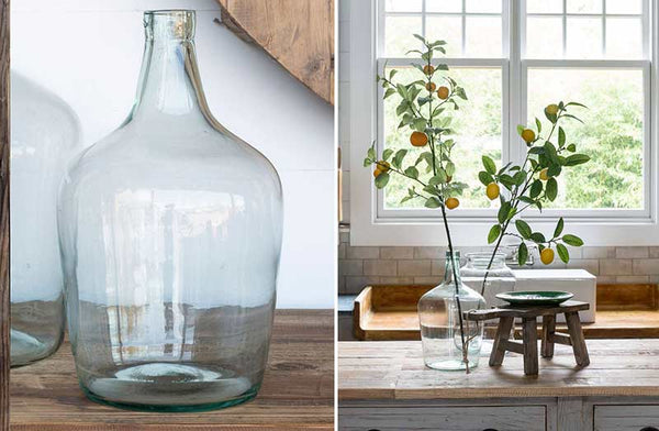 Glass & Vases : Large Glass Cellar Bottle