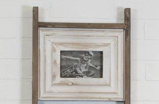 Distressed Wood Ladder Collage Frame