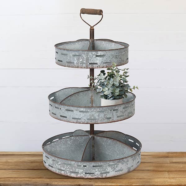 StarPack Farmhouse Style 3 Tiered Serving Tray - Rustic Kitchen Tiered –  StarPack Products