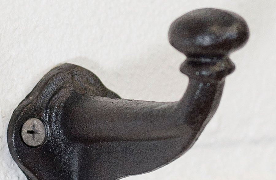 Cast Iron Wall Hook  Cast Iron Scalloped Double Wall Hook - Decor Steals