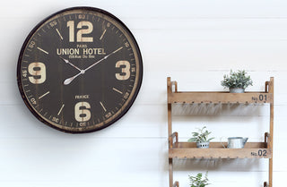 35" HUGE Distressed Union Hotel Clock