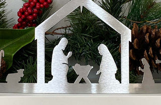 Tabletop Steel Nativity Scene | Handmade in USA