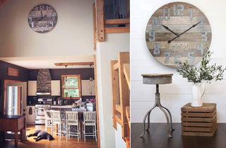 HUGE American Mercantile Barn Wood Clock