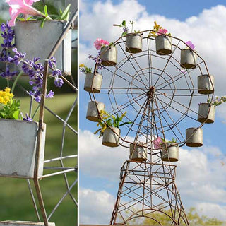 Vintage Ferris Wheel Planter Buckets