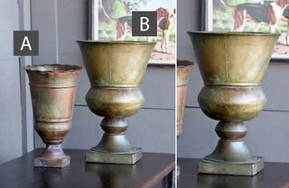 Rustic Patina Urns