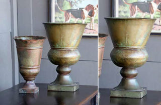 Rustic Patina Urns