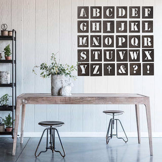 LARGE Metal Letter Stencils  Set of 30