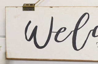 Shiplap Inspired Hanging Welcome Sign