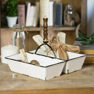 Enamel Serving Tray with Handle