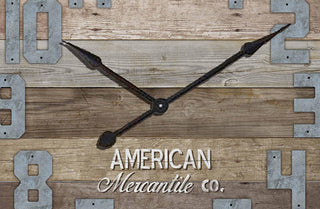 HUGE American Mercantile Barn Wood Clock