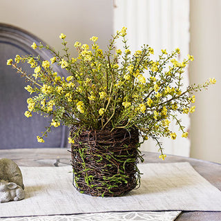 Floral Plant with Twig Basket