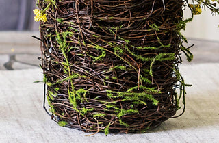 Floral Plant with Twig Basket